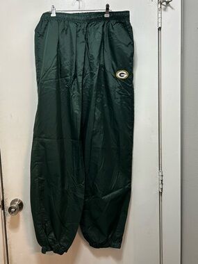 Vintage NFL Green Bay Packers Dark Green‎ Windbreaker Pants